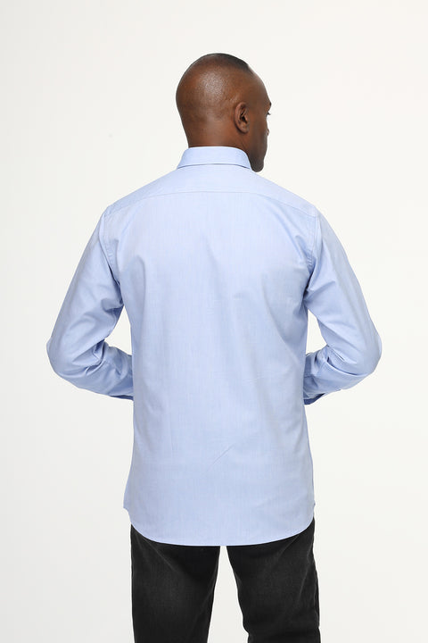 New Fit Shirt Oxford Medium Blue 100% Cotton