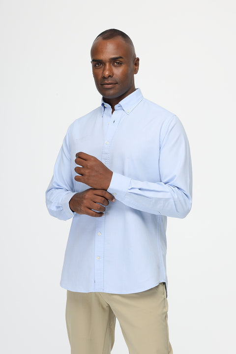 New Fit Shirt Oxford Light Blue 100% Cotton