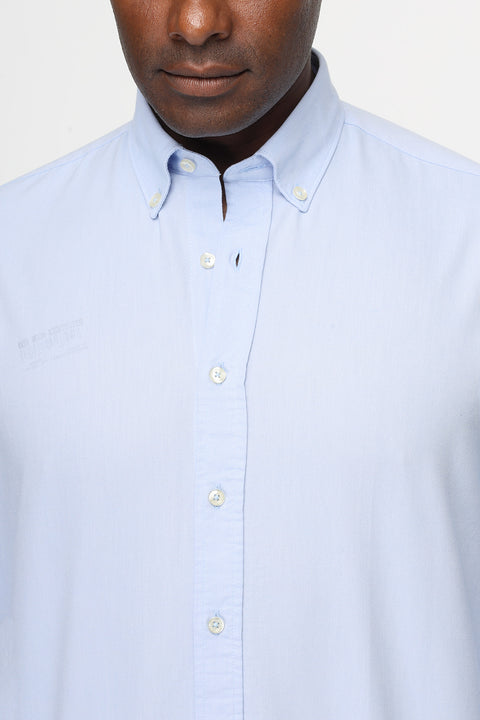 New Fit Shirt Oxford Light Blue 100% Cotton