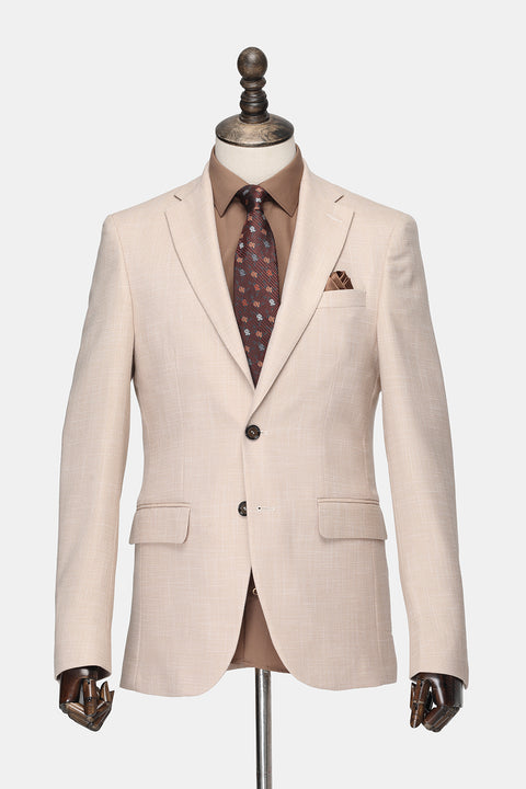 Slim Fit Suit Beige