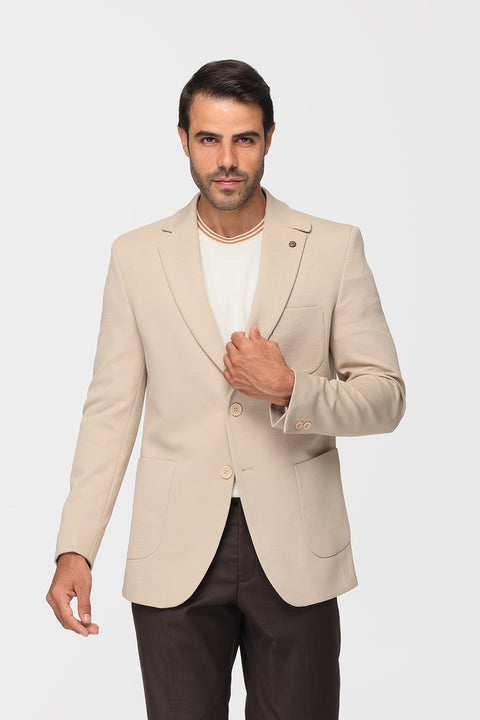 Slim Fit Blazer Beige