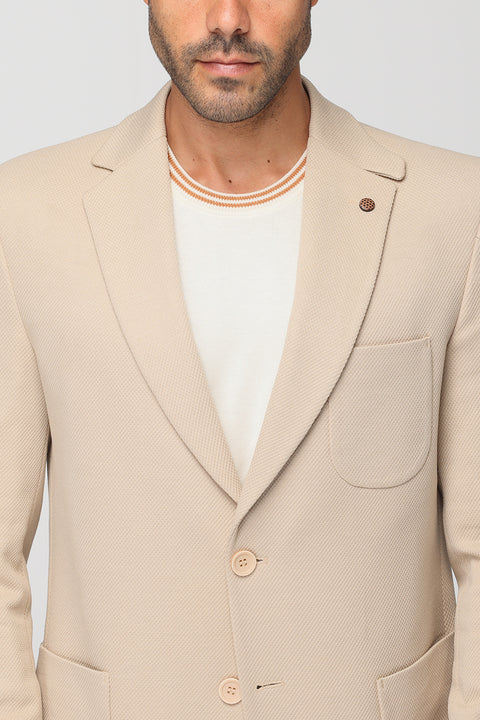 Slim Fit Blazer Beige
