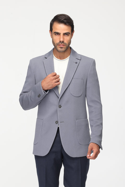 Slim Fit Blazer Blue