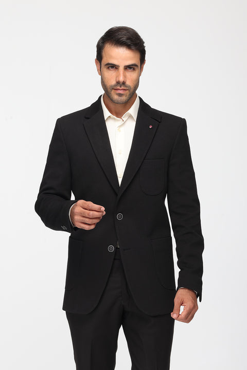 Slim Fit Blazer Black