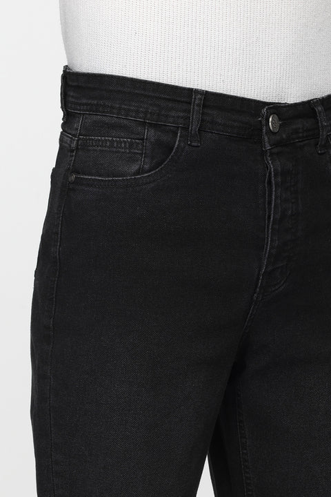 Slim Straight Fit Trousers Jeans Black