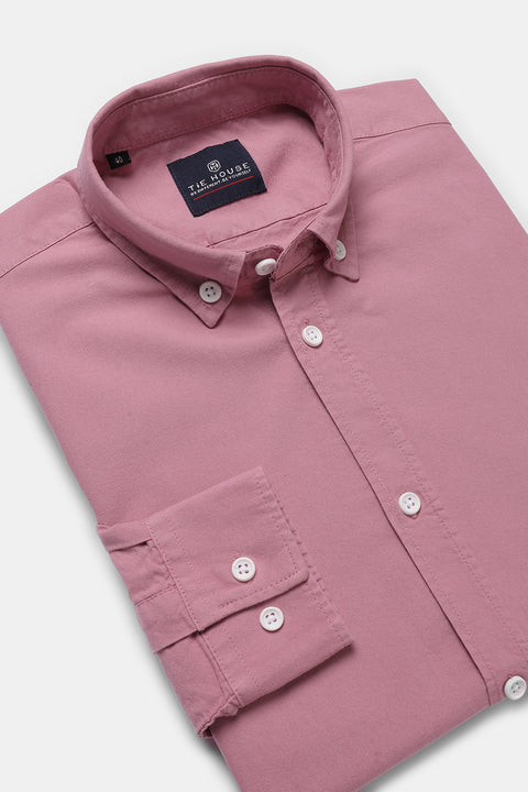 New Fit Shirt Oxford Pink 100% Cotton
