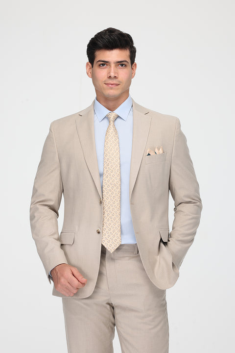 Regular Fit Suit Beige