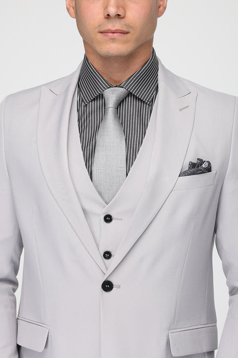 Slim Fit Suit Gray