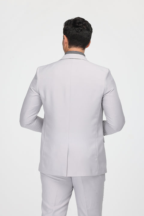Slim Fit Suit Gray