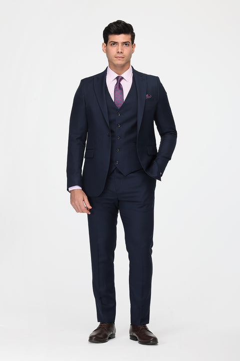 Slim Fit Suit Dark Blue