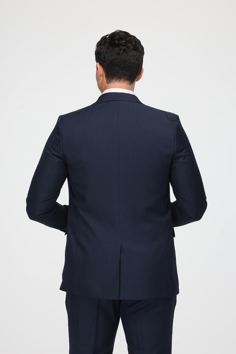 Slim Fit Suit Dark Blue