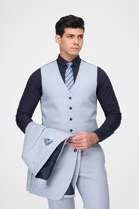 Slim Fit Suit Light Blue
