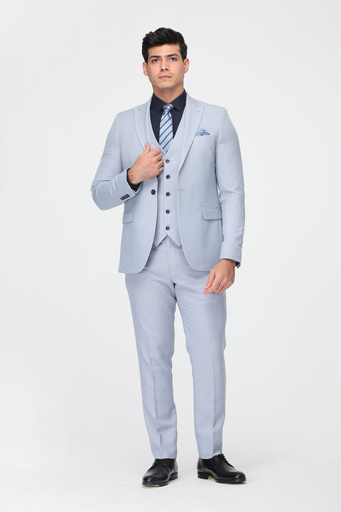 Slim Fit Suit Light Blue