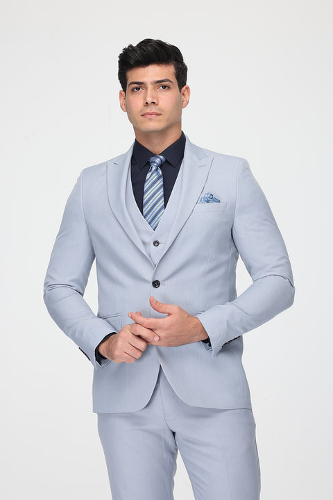 Slim Fit Suit Light Blue