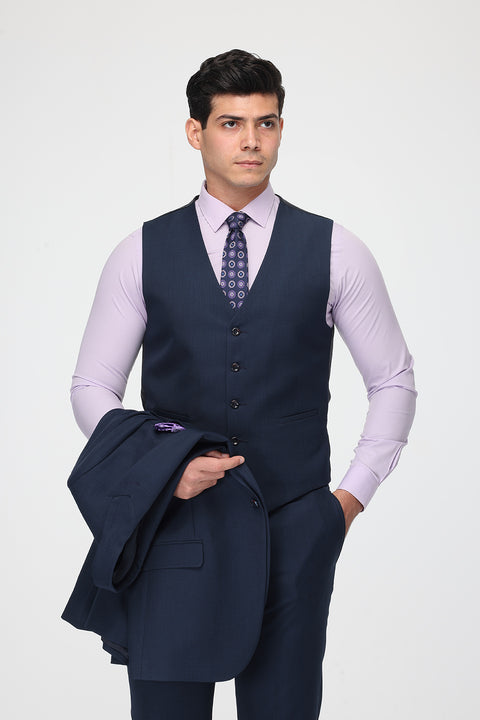 Slim Fit Suit Dark Blue