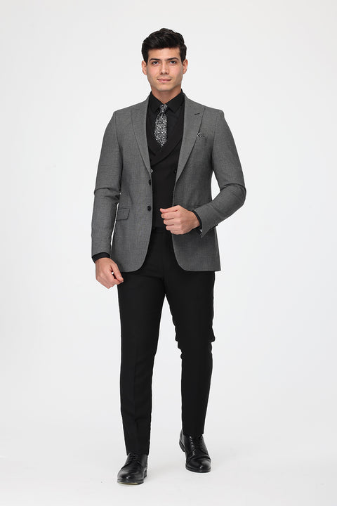 Slim Fit Suit Gray