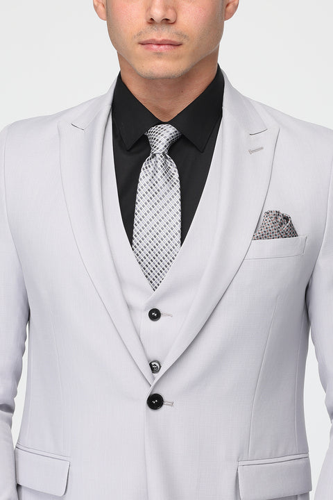 Slim Fit Suit Light Gray