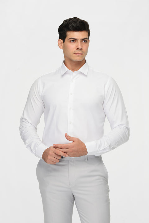 Slim Fit Shirt Oxford White 100% Cotton
