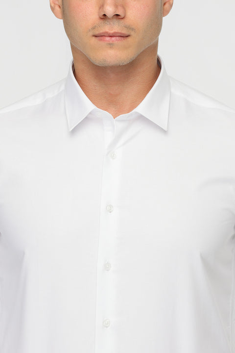 Slim Fit Shirt Oxford White 100% Cotton