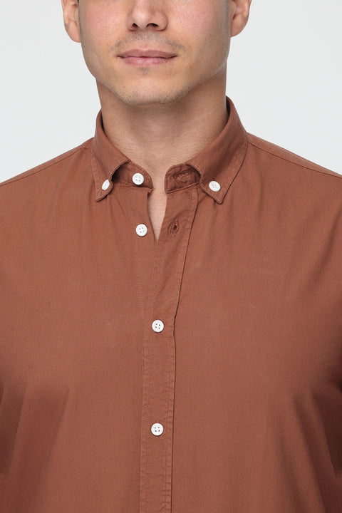 New Fit Shirt Oxford Orange 100% Cotton