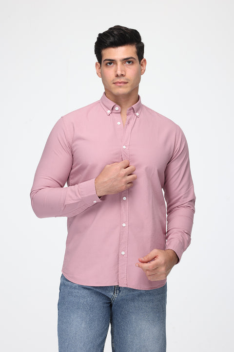 New Fit Shirt Oxford Pink 100% Cotton