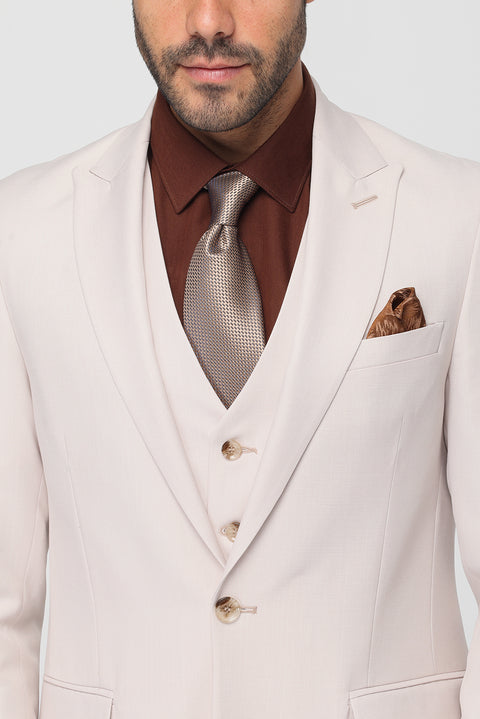 Slim Fit Suit Beige