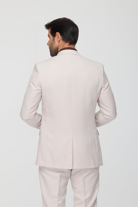 Slim Fit Suit Beige
