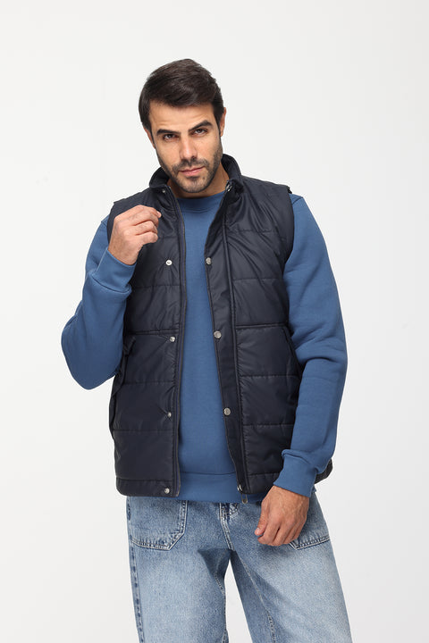 Regular Fit Vest Dark Blue