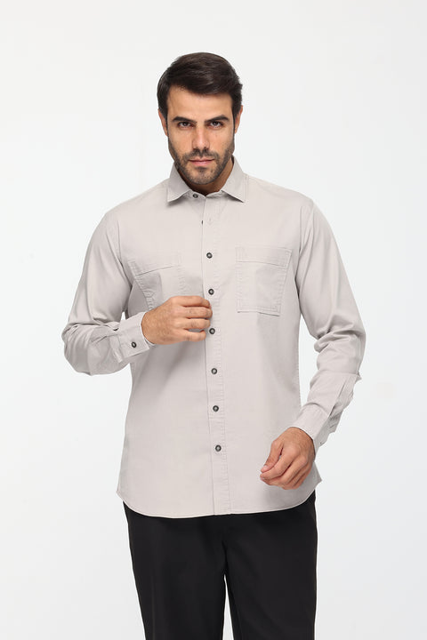 New Fit Shirt Chino Gray