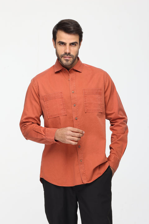 New Fit Shirt Chino Orange