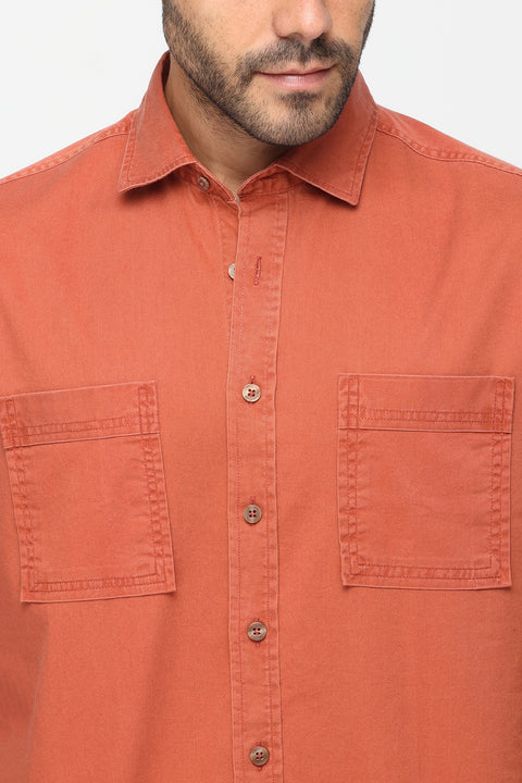 New Fit Shirt Chino Orange