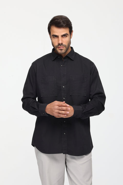 New Fit Shirt Chino Black
