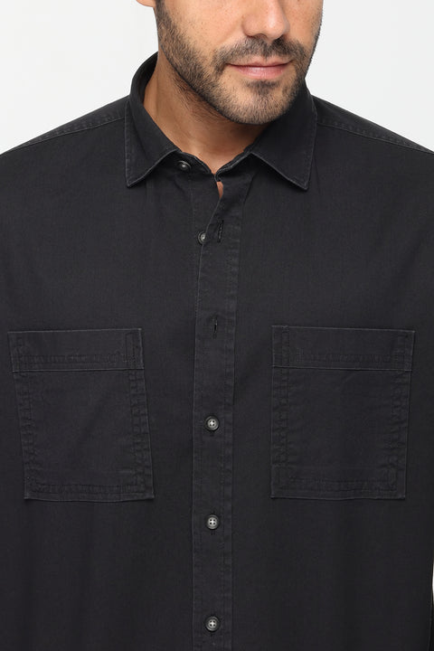 New Fit Shirt Chino Black