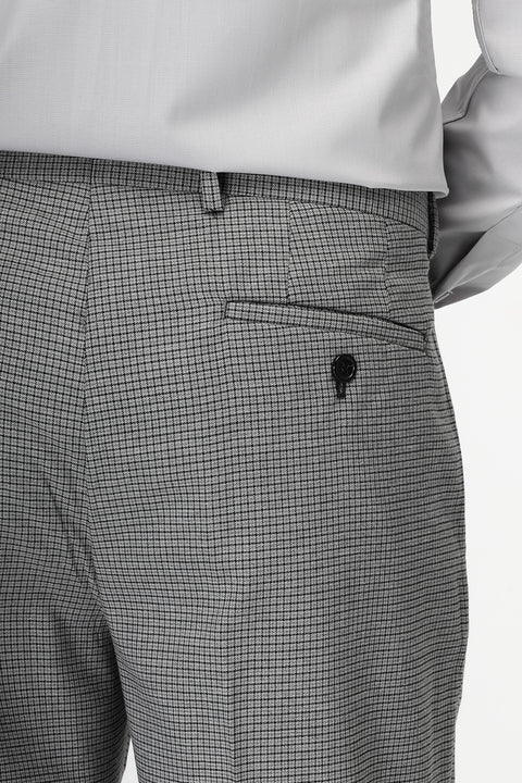 Slim Straight Fit Classic Pants Gray