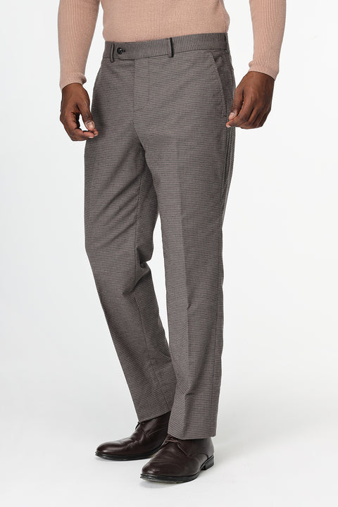 Slim Straight Fit Classic Pants Beige