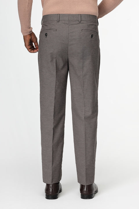 Slim Straight Fit Classic Pants Beige