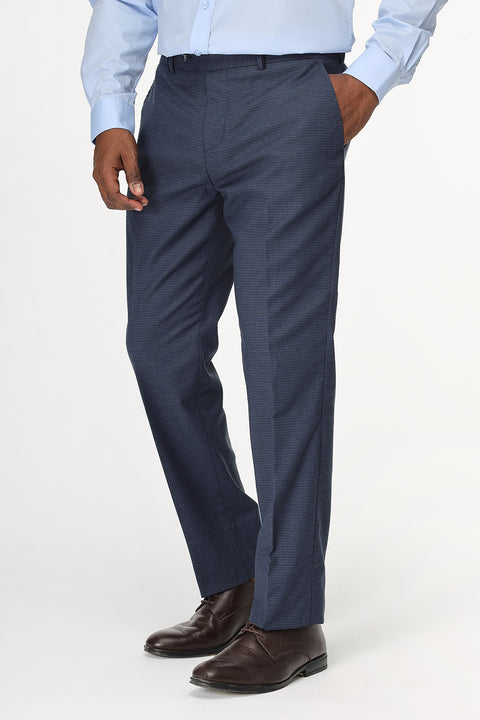 Slim Straight Fit Classic Pants Dark Blue