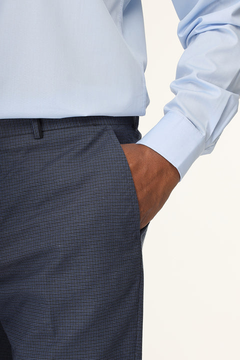 Slim Straight Fit Classic Pants Dark Blue