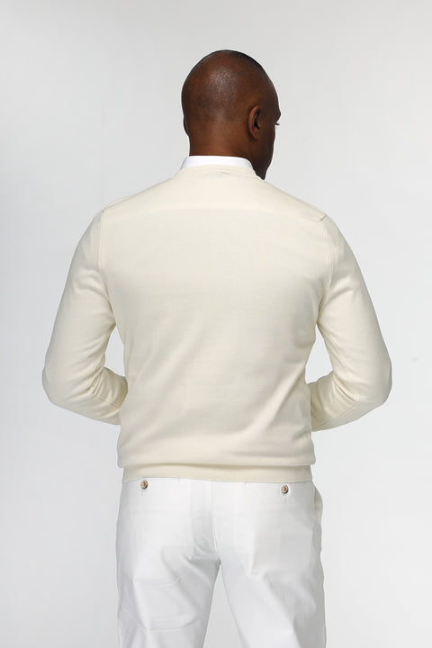 Regular Fit Pullover V Beige