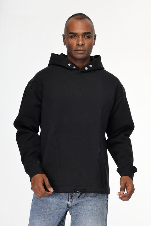 Over Size Sweat Shirt Black