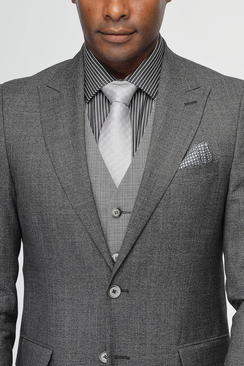 Slim Straight Fit Suit Gray