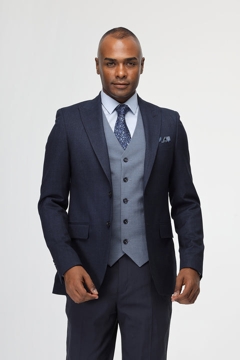 Slim Straight Fit Suit Dark Blue