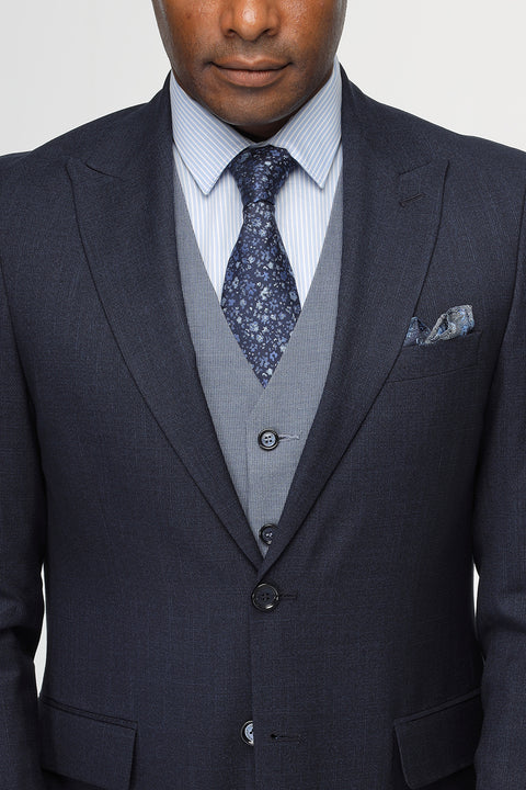 Slim Straight Fit Suit Dark Blue