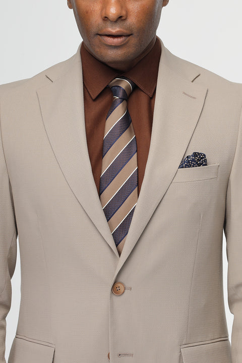 Slim Fit Suit Beige