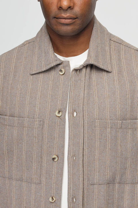 Relax Fit Over Shirt Beige
