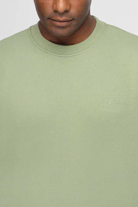 Regular Fit Sweat Shirt Light Green