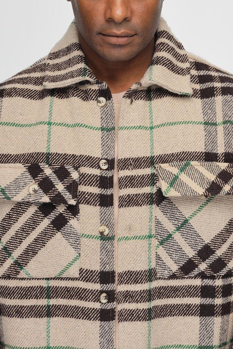 Relax Fit Over Shirt Beige