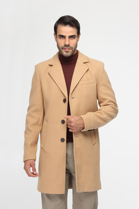 Regular Fit Coat Beige