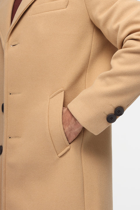 Regular Fit Coat Beige