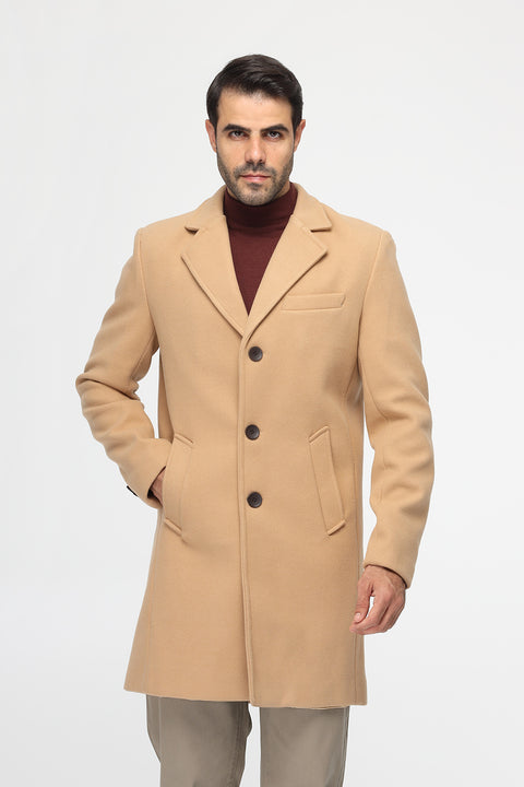 Regular Fit Coat Beige